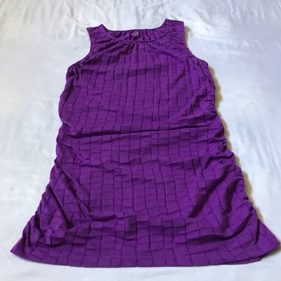 Vintage Calvin Klein side ruched textured dress L - Picture 3 of 10